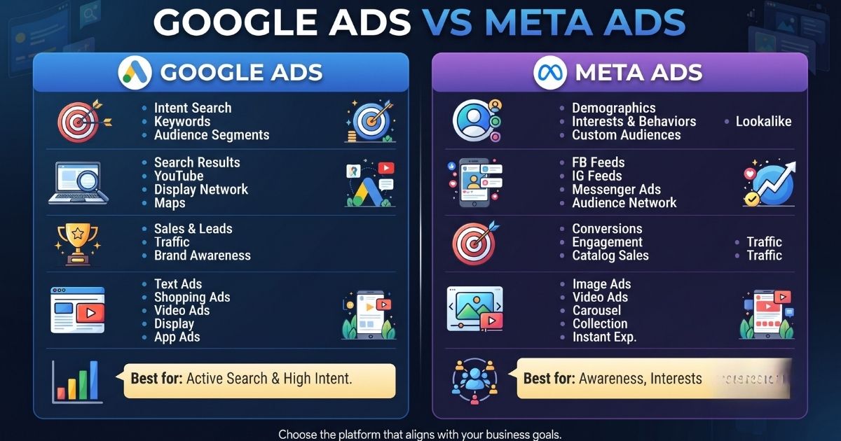 Google Ads vs Meta Ads