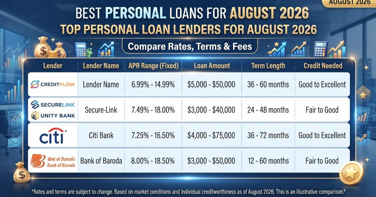 Best Personal Loans for August 2026
