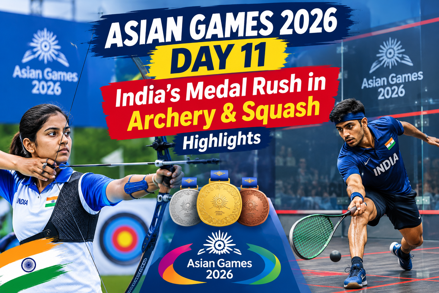 Asian Games 2026 Day 11 India Highlights & Medals