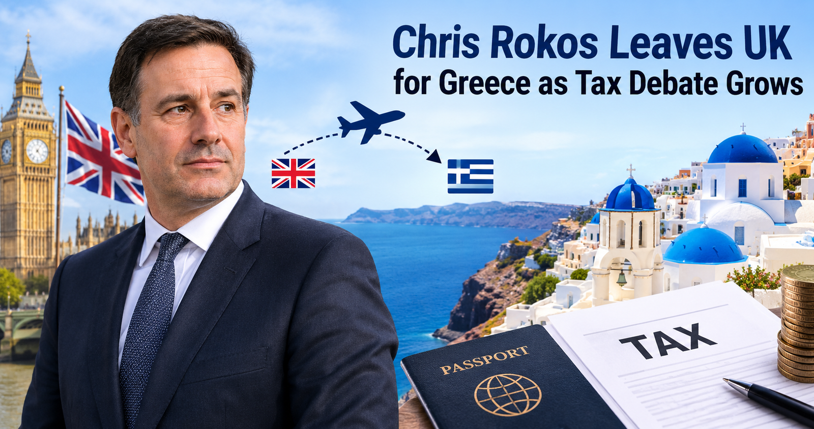 Chris Rokos Leaves UK for Greece as Tax Debate Grows