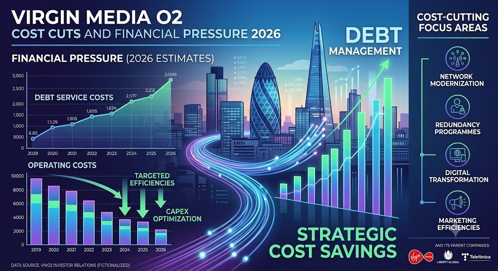Virgin Media O2 Faces £600m Cost-Cutting Pressure as Debt and Competition Rise