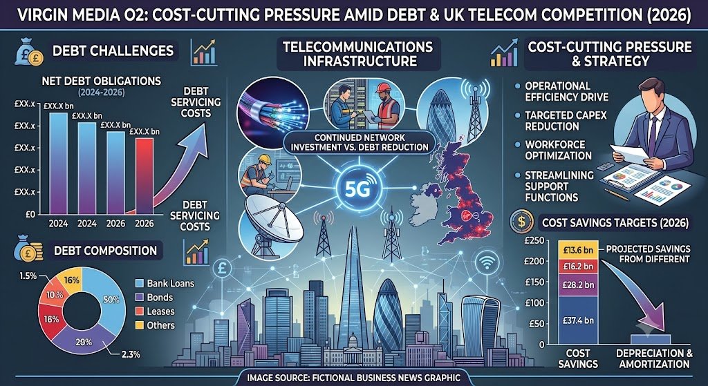 Virgin Media O2 Faces £600m Cost-Cutting Pressure as Debt and Competition Rise