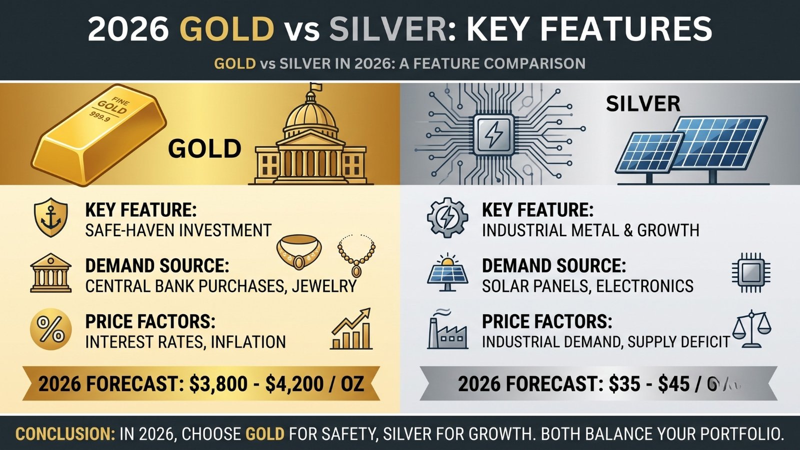 Gold vs Silver in 2026